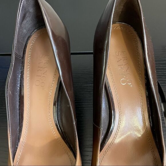 Franco Sarto Dublin Ombré Caramel to Rich Brown Leather Pump, 10 - Picture 8 of 14